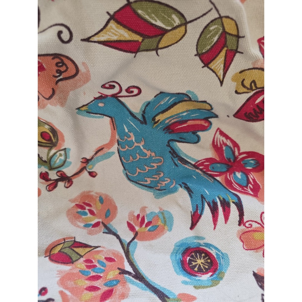 LUCKY BRAND Canvas & Leather Colorful Floral Backpack Shoulder‎ Bag - Picture 10 of 12